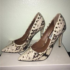 Steve Madden Snakeskin Heels with Studs